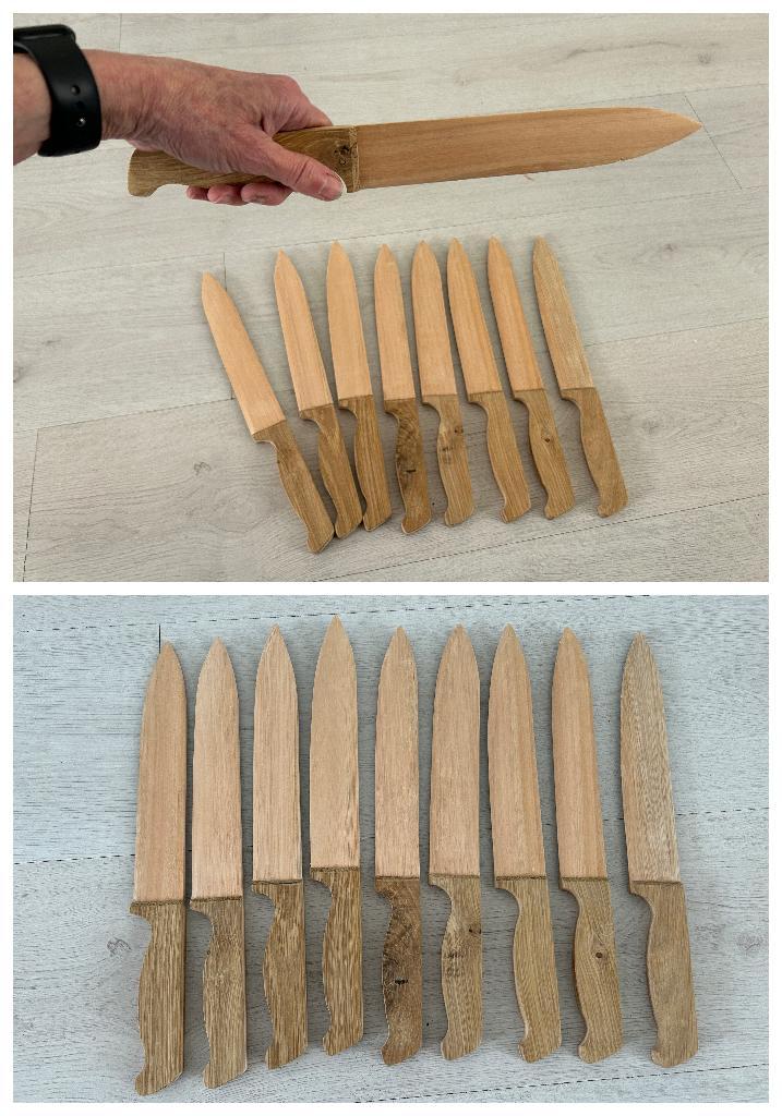 houten messen decoratief, Huis en Inrichting, Keuken | Bestek, Nieuw, Hout, Ophalen of Verzenden