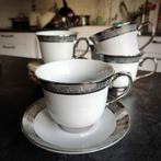 Zilveren set koffie- of theekopjes met schotels, Ophalen of Verzenden, Gebruikt, Kop en/of schotel, Verzilverd