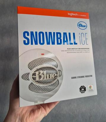 Blue Snowball Ice Logitech Microfoon, Nieuw in doos! Wit USB beschikbaar voor biedingen