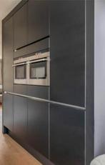 Nobilia keuken met composieten blad incl.apparatuur+Garantie, Zwart, Dubbelwandige keuken, Ophalen of Verzenden, Zo goed als nieuw