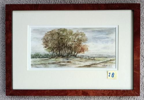 Aquarel "Invallende dooi" door H.J. Plettenburg, Antiek en Kunst, Kunst | Schilderijen | Klassiek, Ophalen of Verzenden