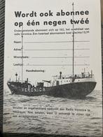Radio Veronica kaart om abonnee te worden, Ophalen of Verzenden, Gelezen, Folder