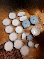 Petrus Regout Maastricht pastel servies blauw/grijs met wit, Ophalen