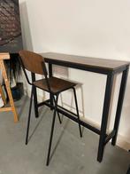 Bar tafel met barkruk - 1.20m, Ophalen, Gebruikt