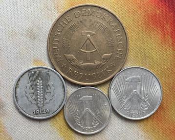 Duitsland eerste munten tijdens de BRD & DDR (x 9)