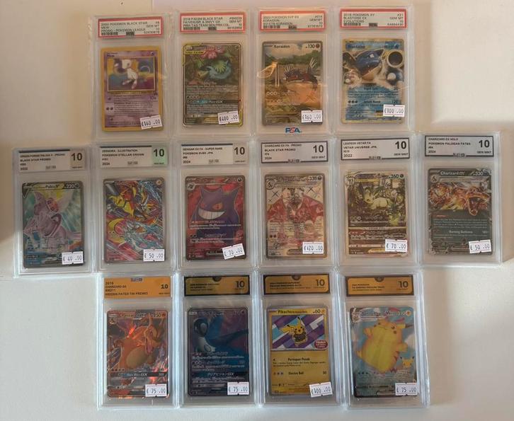 Pokemon kaarten | Slabs | DJ Cards, Hobby en Vrije tijd, Verzamelkaartspellen | Pokémon, Zo goed als nieuw, Meerdere kaarten, Ophalen of Verzenden