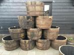 Bloembak half Whiskyvat wijnvat palmboom vijgenboom vijver, Tuin, Gerard Krale, Rond, Nieuw