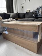 vidaXL Salontafel met LED-verlichting - Zo goed als nieuw, Ophalen, 50 tot 100 cm, Eikenhout, 50 tot 100 cm