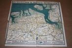 Oude VVV kaart Provincie Groningen - Circa 1930, Boeken, Atlassen en Landkaarten, Gelezen, Ophalen of Verzenden, Landkaart, 1800 tot 2000