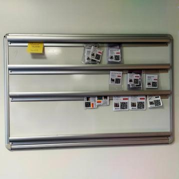 Wandklemlijst voor whiteboard of wand aluminium Lengte 89 cm