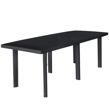ACTIE | XL Tuintafel 216 cm kunstof antraciet! GRTS THUISBEZ beschikbaar voor biedingen
