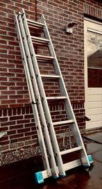 Hymer Reformladder 3x7 - Inschuifbaar, Gebruikt, Ophalen of Verzenden, Ladder, Opvouwbaar of Inschuifbaar