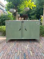 Vintage dressoir met marmeren blad., Ophalen, Overige materialen, 100 tot 150 cm, 25 tot 50 cm