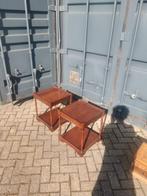Massief mahonie houten salon bijzettafels, Huis en Inrichting, Ophalen, Gebruikt, Minder dan 50 cm