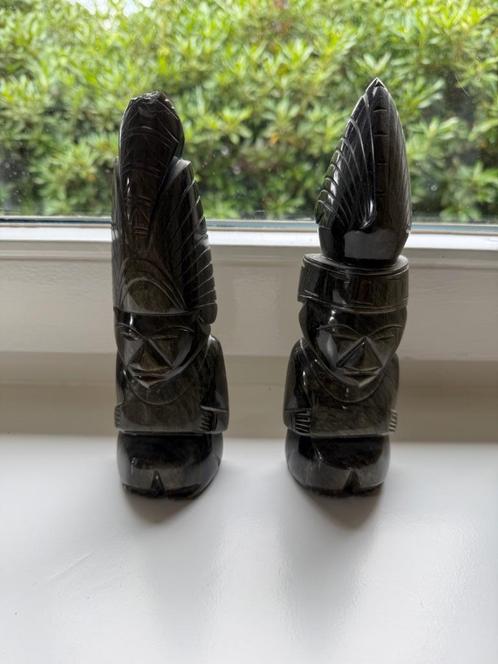 Sculpturen van obsidiaan, Maya Azteken, Mexico, Antiek en Kunst, Kunst | Beelden en Houtsnijwerken, Ophalen of Verzenden
