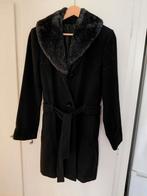 Winterjas met afneembare bontkraag, Kleding | Dames, Ophalen, Zo goed als nieuw, Maat 38/40 (M), Zwart
