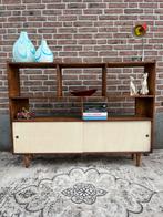 Vintage mid century Japandi highboard kast gemaakt,maplewood, Huis en Inrichting, Ophalen, Gebruikt, Minder dan 150 cm, Minder dan 100 cm