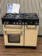 Luxe ZGAN Falcon Fornuis creme/zwart met 3 ovens 90 cm, Witgoed en Apparatuur, Fornuizen, Fornello Esperta, Grill, Zo goed als nieuw