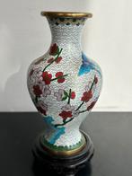 Chinees cloisonne vaas incl voet 22 cm, Ophalen of Verzenden