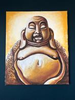 Schilderij uit Bali - Boeddha - 59 x 70 cm, Ophalen, 50 tot 75 cm, Zo goed als nieuw, Schilderij