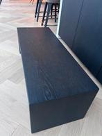 Salontafel / bijzettafel eiken zwart fineer, Huis en Inrichting, Tafels | Salontafels, Ophalen, Minder dan 50 cm, Gebruikt, 100 tot 150 cm