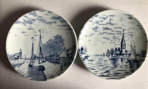 Antieke bordjes oud Hollands tafereel (lijkt Delfs blauw), Antiek en Kunst, Antiek | Porselein, Ophalen of Verzenden