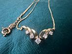 14k Gouden Ketting met Strass, Ophalen of Verzenden, Zo goed als nieuw, Goud, Goud
