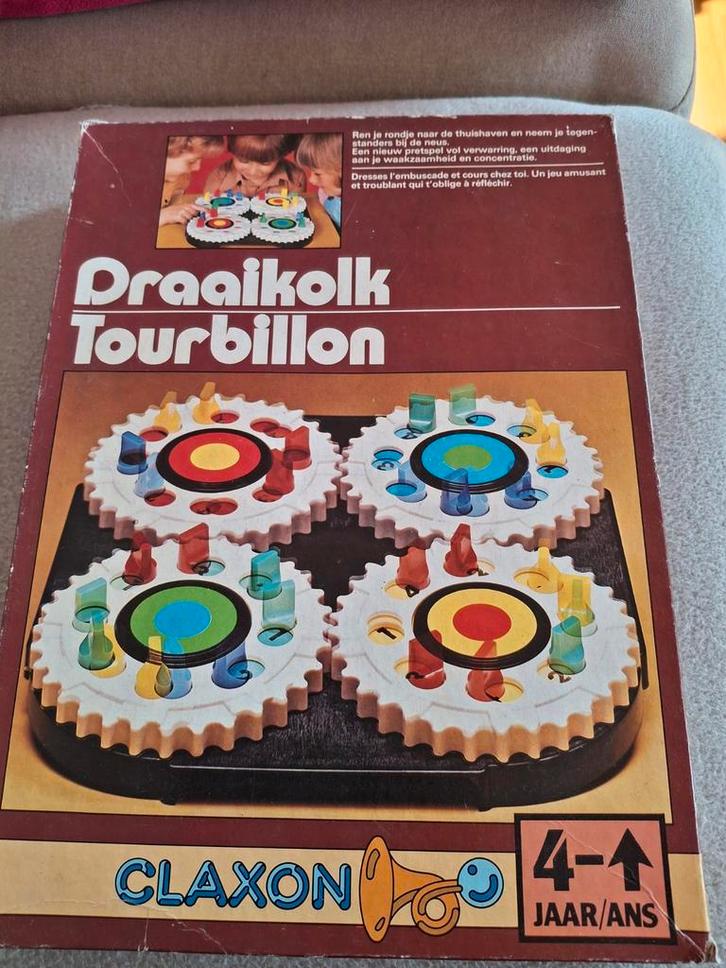 Draaikoelk Tourbillon Claxon - Vintage Bordspel, Hobby en Vrije tijd, Gezelschapsspellen | Bordspellen, Gebruikt, Een of twee spelers