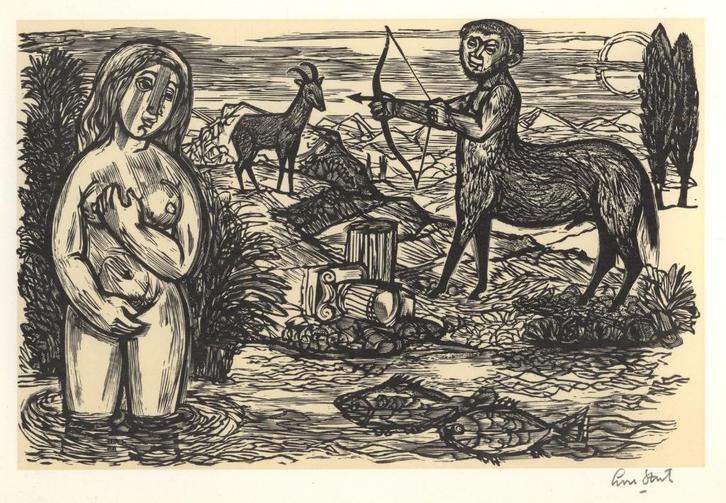 0656 Ex Libris Nederland : Lou Strik, 1961, Antiek en Kunst, Kunst | Etsen en Gravures, Verzenden