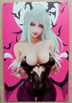 DARKSTALKERS MORRIGAN Sexy Metalen Game Wandbord, Verzenden, Nieuw, Plaatje, Poster of Sticker