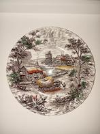 Dinerbord Engels Yorkshire bruin ingekleurd landschap, Ophalen of Verzenden