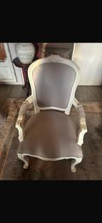 4 Franse Brocante Eetkamerstoelen, Ophalen, Gebruikt, Overige kleuren, Vier