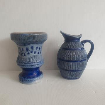 Gres de la Roche - karafje en beker - hoogte 13 cm  beschikbaar voor biedingen