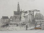 Los etsje Haven van Maassluis van Huib W.Bijl , `18/50, Antiek en Kunst, Ophalen of Verzenden