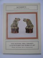 Sotheby’s Fine Netsuke inro ceramics lacquer wares&works '81, Antiek en Kunst, Ophalen of Verzenden