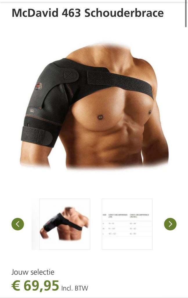 McDavid 463 Schouderbrace, Sport en Fitness, Gezondheidsproducten en Wellness, Zo goed als nieuw, Overige typen, Ophalen of Verzenden