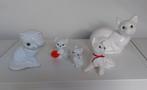 Vintage Keramische Kattenbeeldjes Set, Verzamelen, Ophalen of Verzenden, Gebruikt, Dier