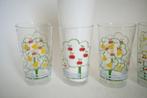 set vintage glas fruit appel kers peer geel rood france., Huis en Inrichting, Keuken | Servies, Glas of Glazen, Ophalen of Verzenden
