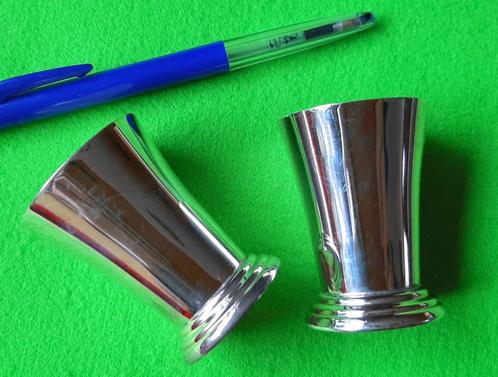 Set van 2 Keltum vaasjes. Voor boeketje Madeliefjes. Plated, Antiek en Kunst, Antiek | Goud en Zilver, Zilver, Ophalen of Verzenden