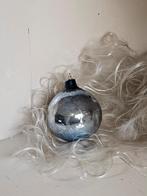 Oude Antieke AJEKO kerstbal / kleine bal blauwgrijs    34, Diversen, Kerst, Ophalen of Verzenden