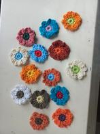 14 gehaakte  bloemen in verschillende kleuren, Ophalen of Verzenden, Nieuw, Haken, Overige typen