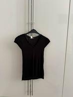 Linnenmix Top / Shirt maat XS / 34, Ophalen, Zwart, Nieuw, Korte mouw