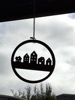 Decoratie Raamhanger - huisjes zwart, Huis en Inrichting, Woonaccessoires | Overige, Ophalen, Nieuw