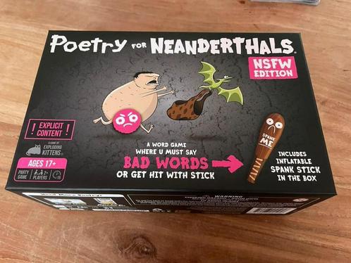 Poetry for Neanderthalers, Hobby en Vrije tijd, Gezelschapsspellen | Kaartspellen, Zo goed als nieuw, Drie of vier spelers, Vijf spelers of meer