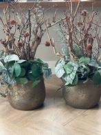 Mooi opgenaakte potten met kunstplanten en takken, Huis en Inrichting, Ophalen, Zo goed als nieuw, Binnen