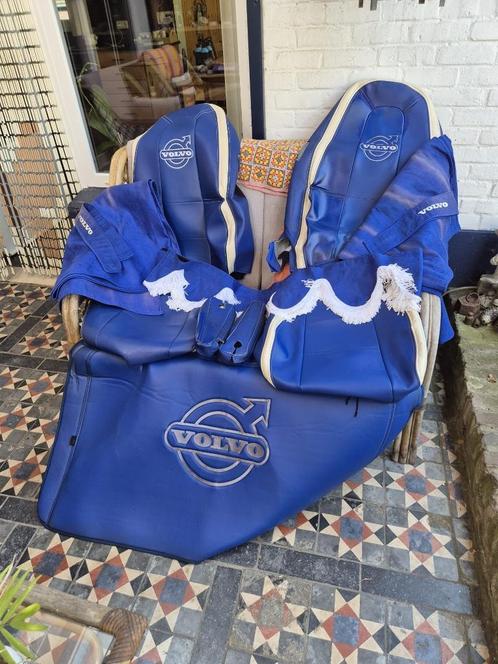 mooie donkerblauwe stoelhoezen en gordijnen, Auto-onderdelen, Vrachtwagen-onderdelen, Volvo, Interieur en Bekleding, Gebruikt