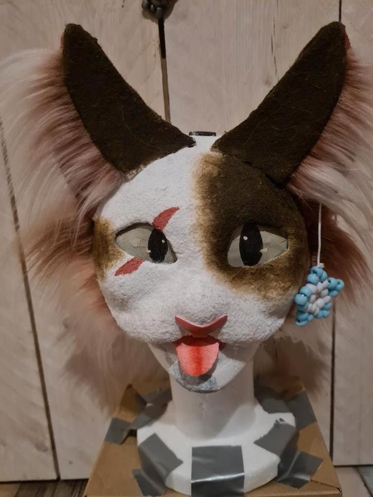 Therian mask premade!, Hobby en Vrije tijd, Kostuums, Theaterbenodigdheden en LARP, Nieuw, Accessoires, Ophalen of Verzenden