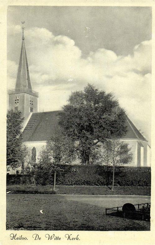 Heiloo. De Witte Kerk. - 1940 gelopen, Verzamelen, Ansichtkaarten | Nederland, Gelopen, Overijssel, 1920 tot 1940, Ophalen of Verzenden