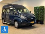 Ford Transit Custom L1H2 Rolstoelbus, Auto's, Bestelauto's, 12 maanden, Stof, Blauw, Bedrijf