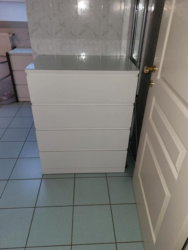 Ladekast met 4 lades (MALM) Ikea, Huis en Inrichting, Badkamer | Badkamermeubels, Zo goed als nieuw, Overige typen, Minder dan 100 cm